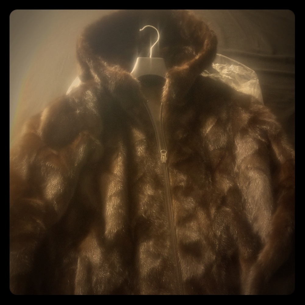 CHOCOLATE BROWN MINK COAT